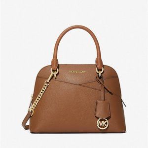 MICHAEL MICHAEL KORS Jet Set Travel Medium Saffiano Leather Dome Satchel